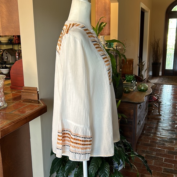 Velvet by Graham & Spencer Zaley Cotton Blouse szL - Picture 8 of 15